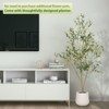 5-7FT Artificial Olive Tree with White Planter, Faux Olive Tree Fake Potted Olive Silk Tree for Indoor/Outdoor Home Decor with Realistic Trunk - 4 of 4