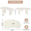 Tribesigns 46.46" White Cloud Coffee Table, Modern Cream Coffee Table - 3 of 4