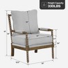 Mid-Century Solid Wood Accent Armchair with Upholstered Thick Cushion and Back- Morden Fort - 4 of 4