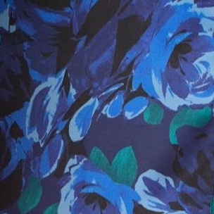 navy watercolor floral