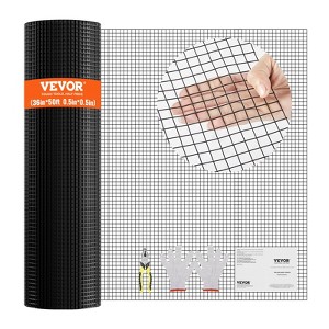 VEVOR Hardware Cloth, 36'' x 50' Galvanized Wire Mesh Roll, 19 Gauge Chicken Wire Fence Roll, Vinyl Coating Metal Wire Mesh for Chicken Coop Barrier - 1 of 4