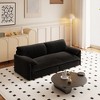 KWPZQEB 66" Lazy Sofa, Queen Pull Out Sofa Bed, Velvet Foldable Loveseat with Side Storage, 3-in-1 Convertible Sleeper Sofa for Living Room - 2 of 4
