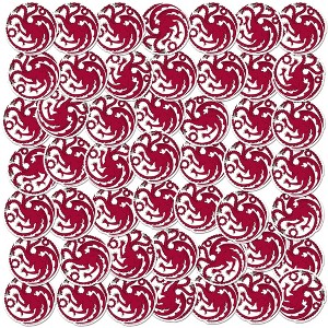 Game of Thrones Targaryen Sigil Repeat 50ct Vinyl Large Deluxe Stickers Variety Pack - 1 of 4