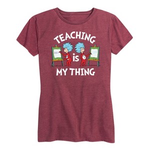 Women's - Dr. Seuss - Teaching Is My Thing Short Sleeve Graphic T-Shirt - 1 of 4