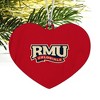 Robert Morris University Secondary Logo Heart Love Wood Christmas Tree Holiday Ornament - 2 of 3