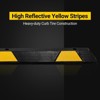 Car Parking Stopper 72 Inch Heavy Duty Rubber Parking Curb Wheel Stopper with Yellow Reflective Strips, Truck, Trailer and Van - 2 of 4