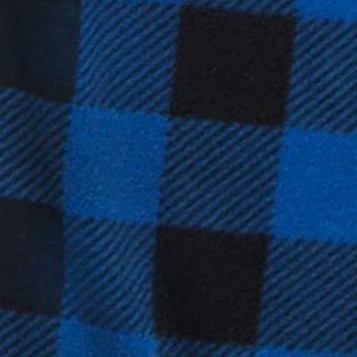 buffalo plaid blue micro fleece