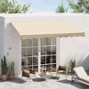 Vynxaria Retractable Awning - 10' x 8' Patio Sunshade Canopy with Manual Crank - Beige - 3 of 4