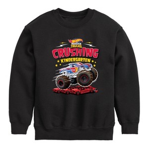 Boys' - Hot Wheels - Crushing Kindergarten Graphic Long Sleeve Fleece Sweatshirt - 1 of 4