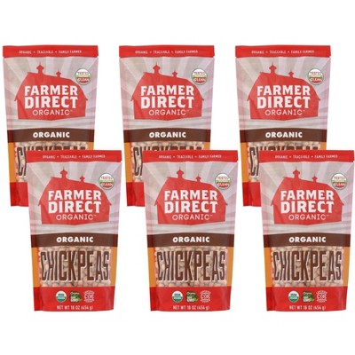 Farmer Direct Organic Chickpeas - Case of 6/16 oz