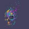Women's Design By Humans Defragged Colorful Skull By DBHOriginals Racerback Tank Top - 2 of 2