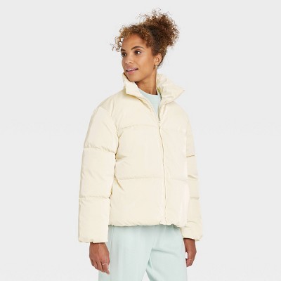 Womens Quilted Jacket Target, White Puffer Coat Fur Hood