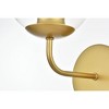 Elegant Lighting Genesis 1 light Brass and Clear Bath Sconce - 4 of 4