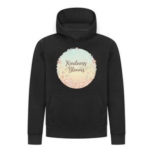 Everyday Kids “Kindness Blooms” Girls Pullover Hoodie – Pastel Floral Positive Sweatshirt - 1 of 4