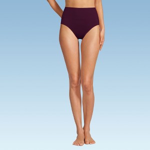 Lands' End Women's Chlorine Resistant Pinchless High Waisted Bikini Bottoms - 1 of 4