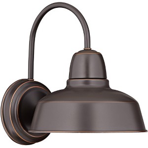 John Timberland Rustic Farmhouse Outdoor Wall Light Fixture Urban Barn Oil Rubbed Bronze Steel 13" for Exterior House Porch Patio - 1 of 4