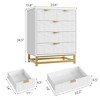 Dresser for Bedroom, 5 Drawer Dresser with Metal Legs, Modern Chest Organizer with Wide Storage, Chest of Drawers - 3 of 4