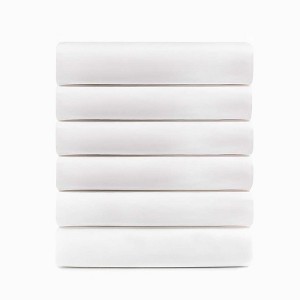 Lightweight Cotton Blend Hotel Quality Fitted Bed Sheet Set, Bright White by Blue Nile Mills - 1 of 2