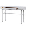 NicBex Home Office Desk 47" Modern Workbench with Drawer with Metal Slides, Recessed Panel and Metal Frame for Office, Study, Bedroom, White - 3 of 4