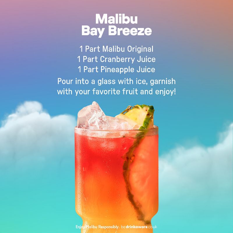 Malibu Coconut Caribbean Rum - 750ml Bottle, 3 of 9