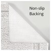 mDesign Microfiber Bath Mats - 3 Piece Bathroom Rugs - Set of 3 - Bright White - 3 of 4