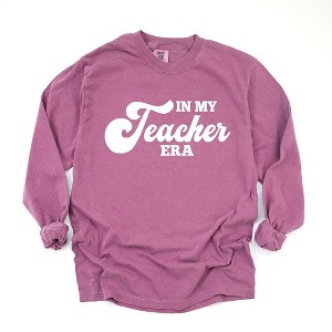 Simply Sage Market Women's In My Teacher Era Long Sleeve Garment Dyed Tee - 1 of 3