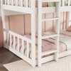 Whisen Triple Twin Size Rubber Wood Detachable Bunk Bed with Ladders and Guardrails - 4 of 4