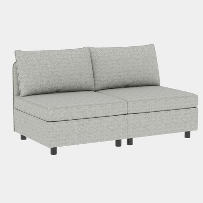NicBex Couches for Living Room Armless Seat Loveseat Couches Chaise Longue Sofa Fabric Flexible Sofa with Storage for Small Spaces, Living Room