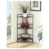 32.5 3 Tier Folding Metal Shelf Black - Breighton Home