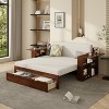 KWPZQEB Daybed with Trundle, Solid Wood Bed Frame with Removable Desk and Drawers, Sofa Day Bed with Side Table for Living Room, Bedroom - 4 of 4