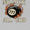 Rerun Island Men's No Luck All Good Short Sleeve Graphic Cotton T-Shirt - Sport Grey XL - 2 of 4