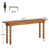 Resenkos Entryway Table, Console Sofa Table,70.9" Console Table, Wood Sofa Table Behind Couch Brown - 2 of 4
