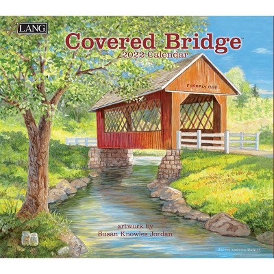 2022 Wall Calendar 12 Month 13.4"x24" Covered Bridge - Lang