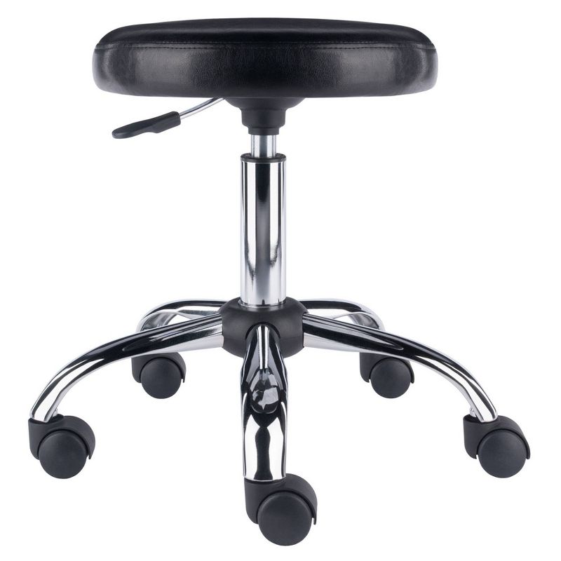 Clark Adjustable Height Swivel Bar Stool with Cushion Black - Winsome, 5 of 14