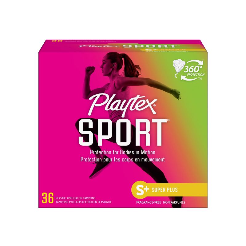Playtex Sport Plastic Tampons Unscented Super Plus Absorbency - 36ct, 1 of 11