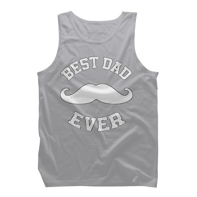 Men's Design By Humans Best Dad Ever Mustache By sukhendu12 Tank Top