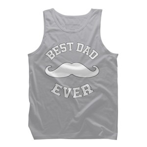 Men's Design By Humans Best Dad Ever Mustache By sukhendu12 Tank Top - 1 of 2