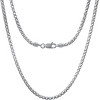 Steeltime 24" Italian sterling silver box link chain necklace - 2 of 3