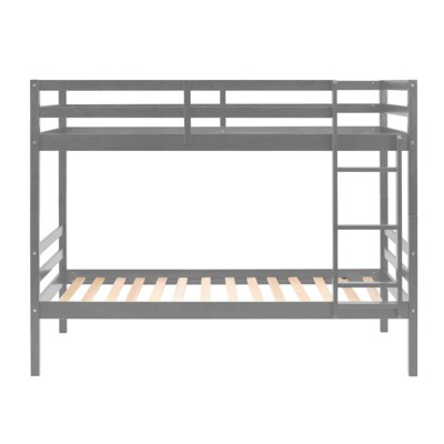 AZL1 Life Concept Beds Twin Heavy Duty Support High Guardrail Durable Construction Space-Saving for Kids Room, Gray, 78.35"*43.7"*61.81"