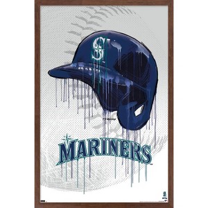 Trends International MLB Seattle Mariners - Drip Helmet 22 Framed Wall Poster Prints - 1 of 4