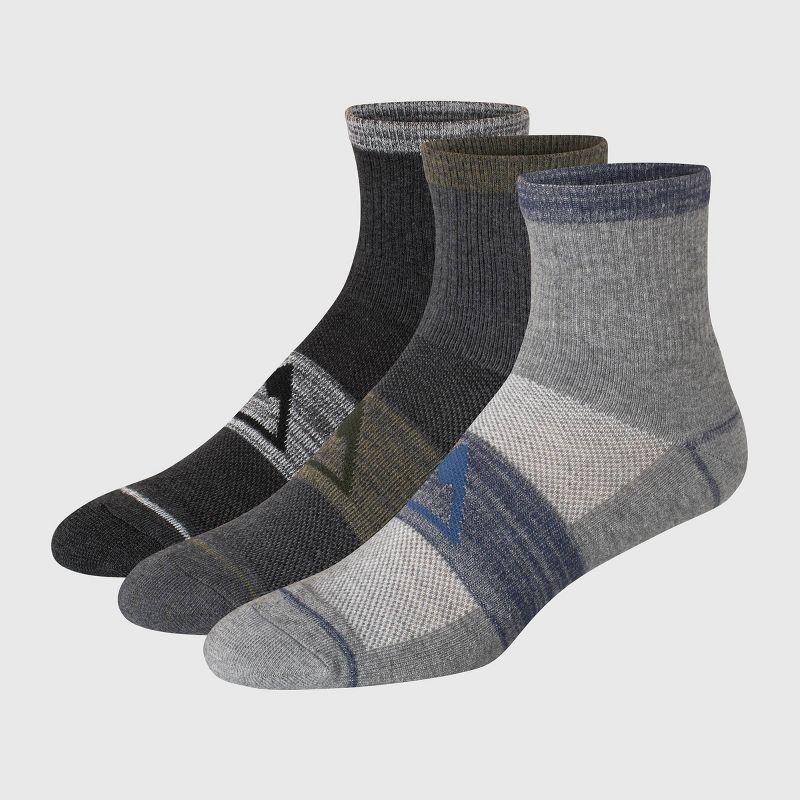 Hanes Premium Men&#39;s Explorer Full Cushion Ankle Socks 3pk - Charcoal Gray 6-12, 1 of 4