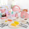 SYNCFUN Play Kitchen Toys, Pretend Play Kitchen Appliances Toy Set with Coffee Maker, Mixer, Toaster, Christmas Birthday Gift for Kids Ages 3+,Pink - image 4 of 4