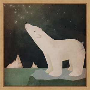 Amanti Art Constellations Polar Bear by Ryan Fowler Canvas Wall Art Print Framed 16-in. x 16-in. - 1 of 4