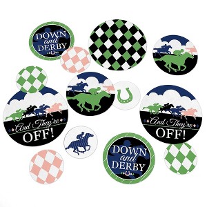 Big Dot of Happiness Kentucky Horse Derby - Horse Race Party Giant Circle Confetti - Party Decorations - Large Confetti 27 Count - 1 of 4