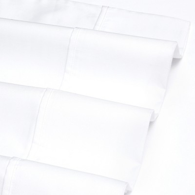 Bright White California King Cotton Flat Sheet