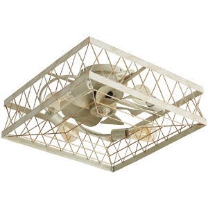 POWLIG 19.7-in White Gold Ceiling Fan with Light Kit Included - 1 of 4