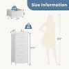 SEVOBAL Nightstand 4 Drawers Bedside Table Removable Bins Sturdy Organizer Furniture for Bedroom Nursery Closet Living Room, White, 17.7"*11.8"*37.4" - 3 of 4