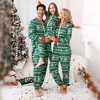 Family Matching Christmas Pajamas Front Zipper One Piece Pajamas wiht Pocket Holiday Pajamas Fleece-Lined Sleepwear Matching Jammies - 3 of 4