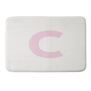 Deny Designs April Lane Art Block Monogram Memory Foam Bath Mat - 1 of 4