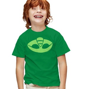 Boys' Short Sleeve Pj Masks Gekko Symbol T-Shirt - 1 of 4